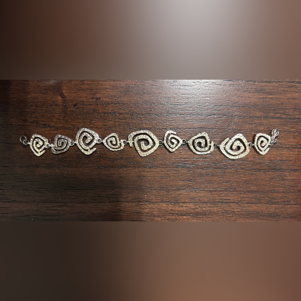 Elegant Spiral Silver Bracelet